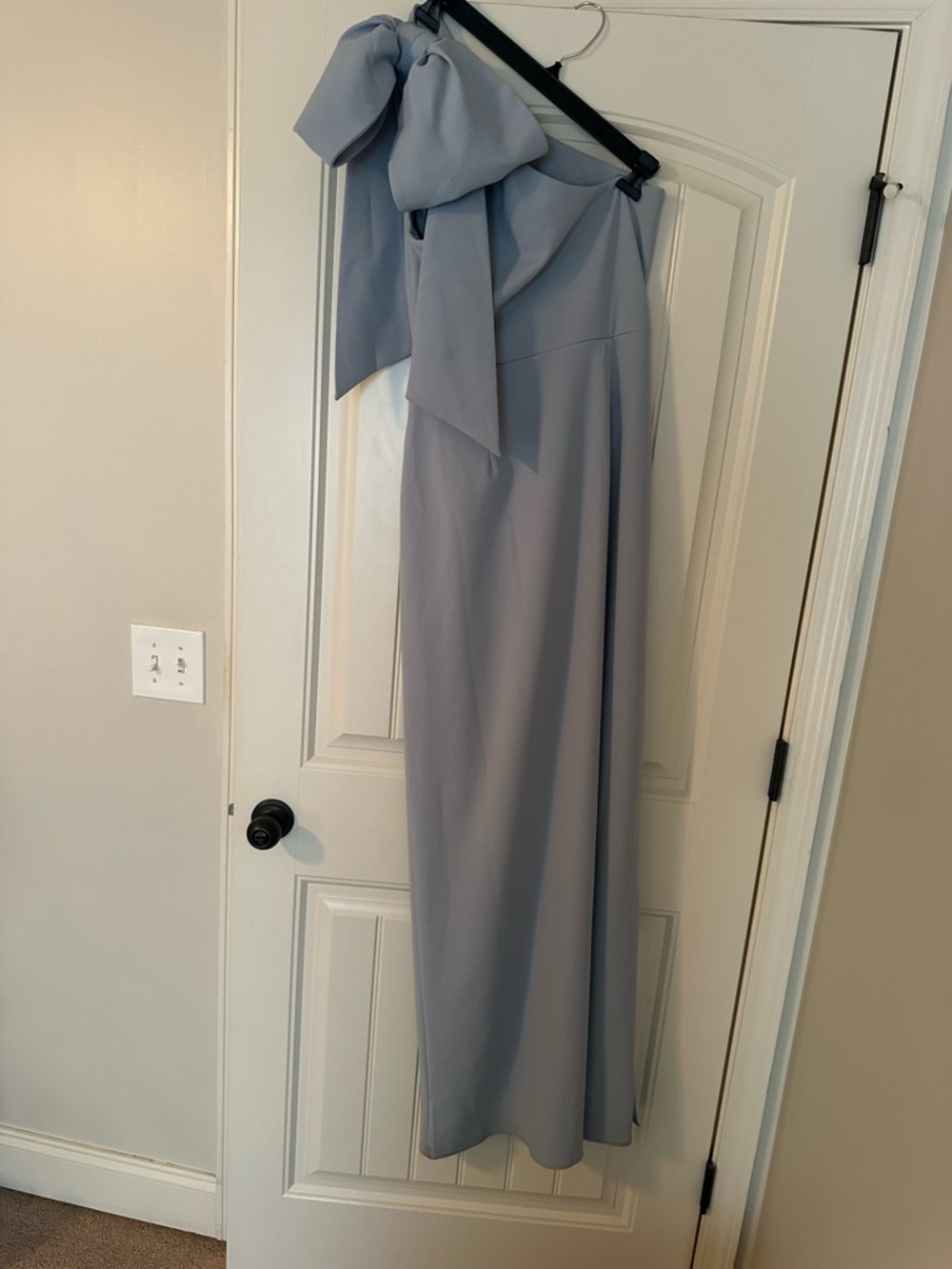 Show Me Your Mumu dress: Bella Bliss Bow Dress in steel blue
